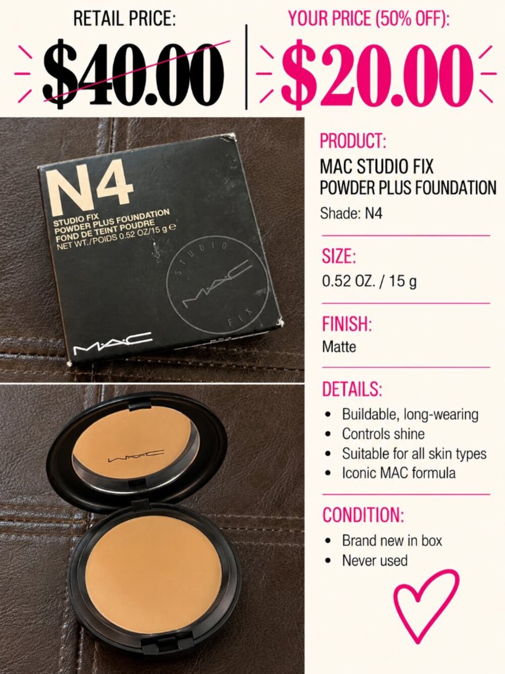 MAC Studio Powder Foundation N4